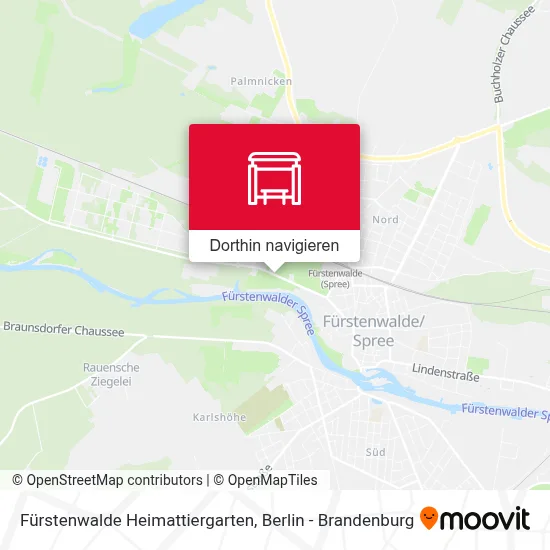 Fürstenwalde Heimattiergarten Karte