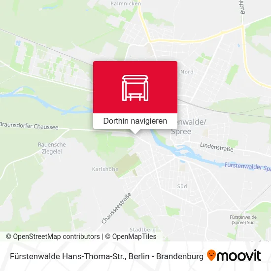 Fürstenwalde Hans-Thoma-Str. Karte