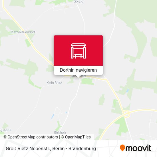 Groß Rietz Nebenstr. Karte
