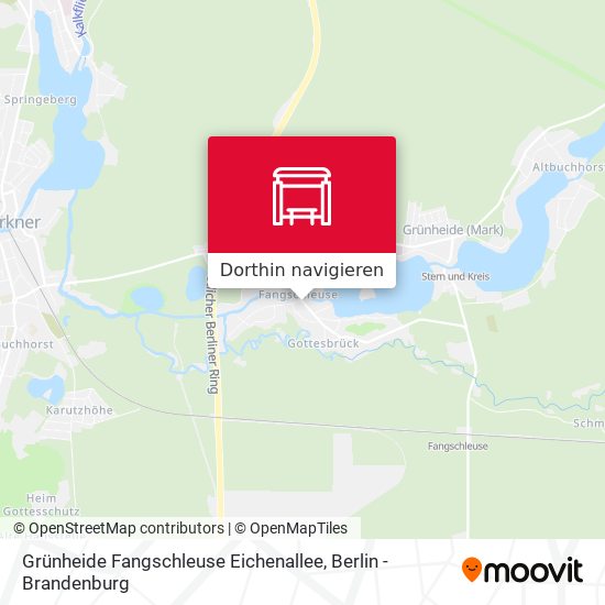 Grünheide Fangschleuse Eichenallee Karte