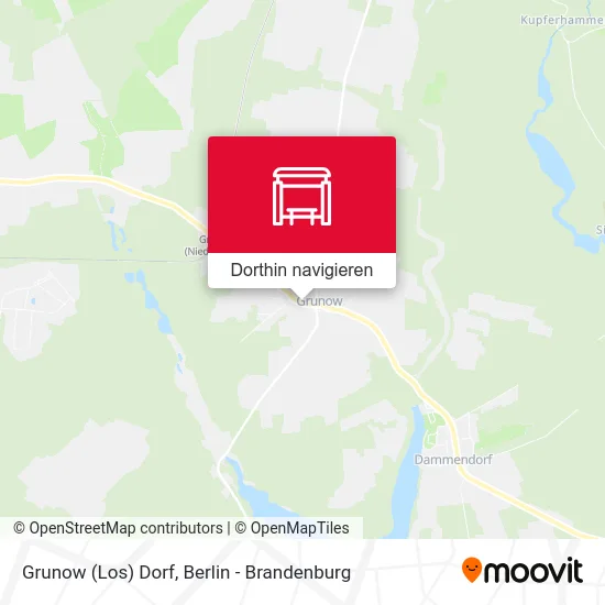 Grunow (Los) Dorf Karte