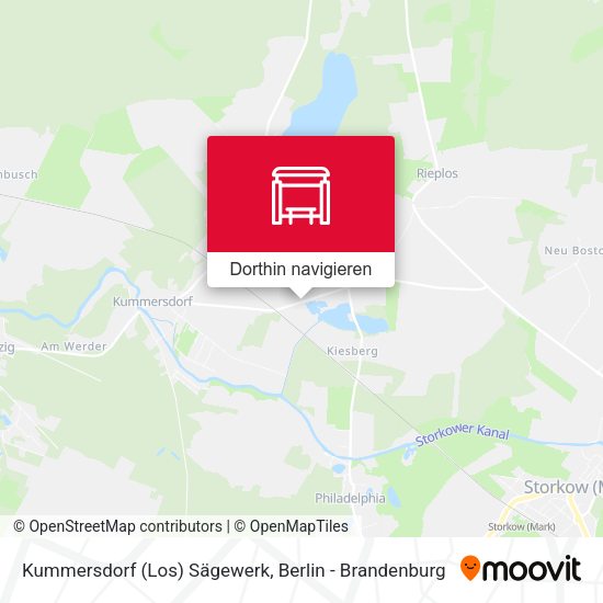 Kummersdorf (Los) Sägewerk Karte
