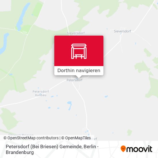 Petersdorf (Bei Briesen) Gemeinde Karte