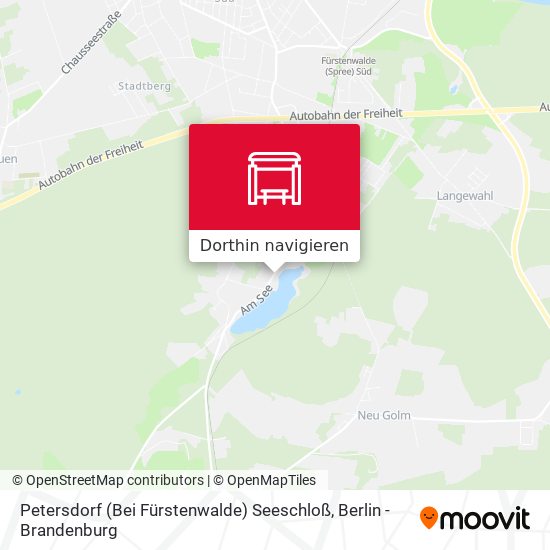 Petersdorf (Bei Fürstenwalde) Seeschloß Karte