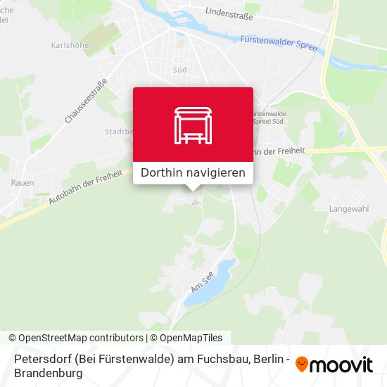 Petersdorf (Bei Fürstenwalde) am Fuchsbau Karte