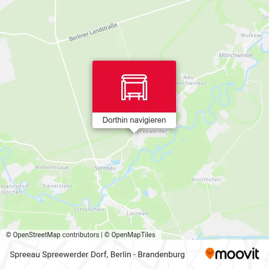 Spreeau Spreewerder Dorf Karte