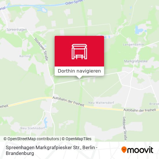 Spreenhagen Markgrafpiesker Str. Karte