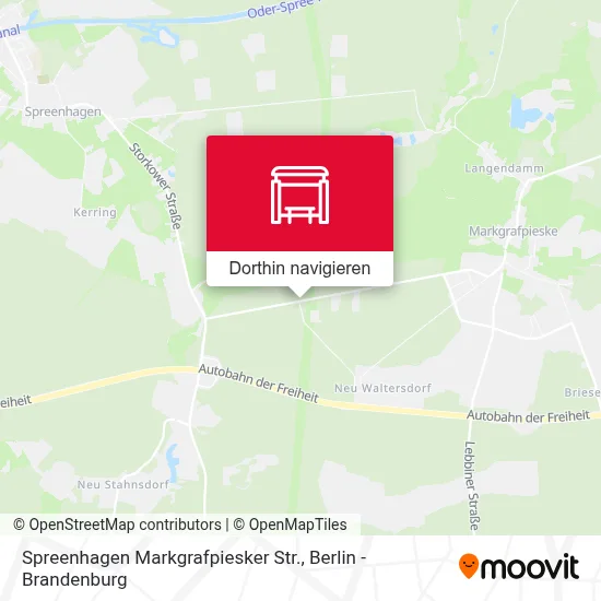 Spreenhagen Markgrafpiesker Str. Karte