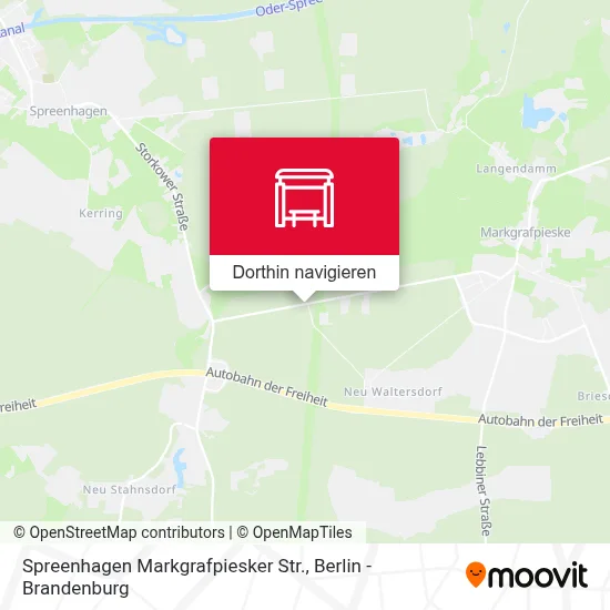 Spreenhagen Markgrafpiesker Str. Karte