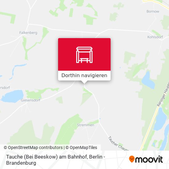 Tauche (Bei Beeskow) am Bahnhof Karte