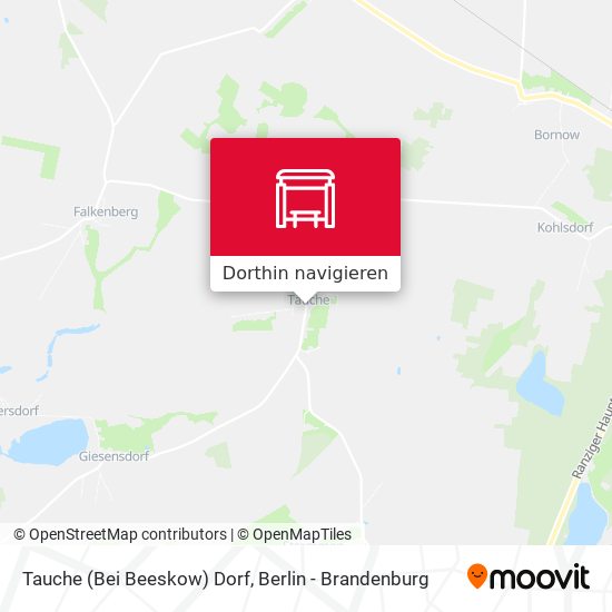 Tauche (Bei Beeskow) Dorf Karte
