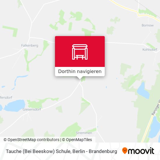 Tauche (Bei Beeskow) Schule Karte