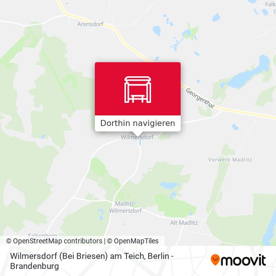 Wilmersdorf (Bei Briesen) am Teich Karte
