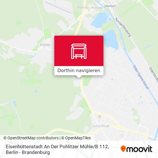 Eisenhüttenstadt An Der Pohlitzer Mühle / B 112 Karte