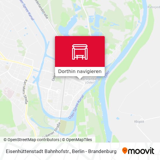 Eisenhüttenstadt Bahnhofstr. Karte