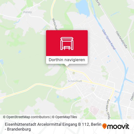 Eisenhüttenstadt Arcelormittal Eingang B 112 Karte