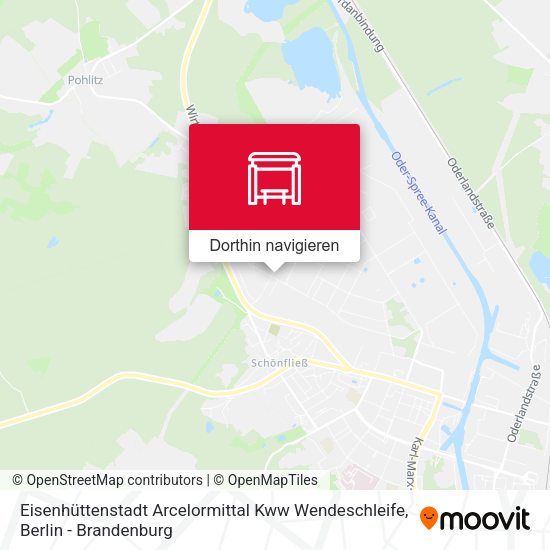 Eisenhüttenstadt Arcelormittal Kww Wendeschleife Karte