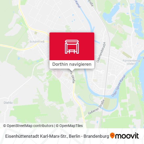 Eisenhüttenstadt Karl-Marx-Str. Karte