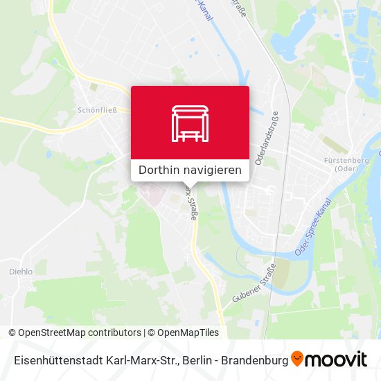 Eisenhüttenstadt Karl-Marx-Str. Karte