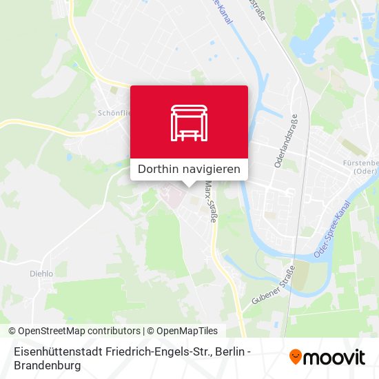 Eisenhüttenstadt Friedrich-Engels-Str. Karte