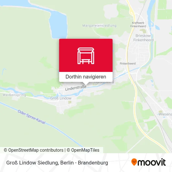 Groß Lindow Siedlung Karte