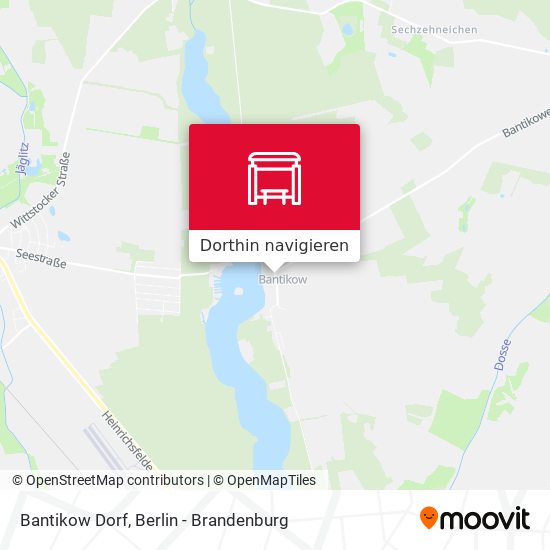 Bantikow Dorf Karte