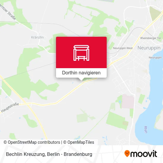 Bechlin Kreuzung Karte