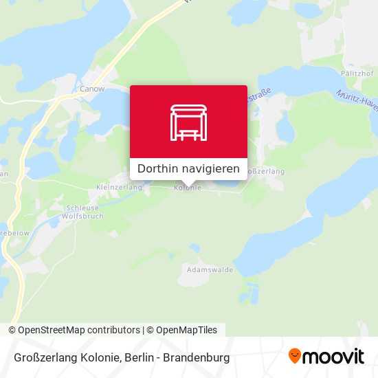 Großzerlang Kolonie Karte