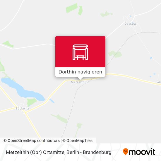 Metzelthin (Opr) Ortsmitte Karte