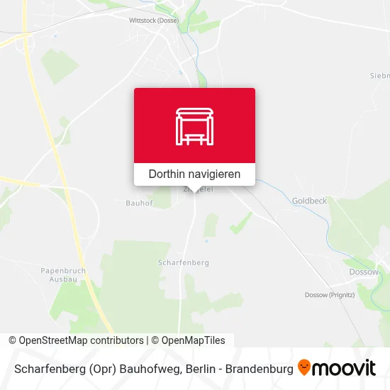 Scharfenberg (Opr) Bauhofweg Karte