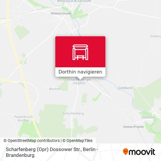 Scharfenberg (Opr) Dossower Str. Karte