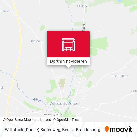 Wittstock (Dosse) Birkenweg Karte