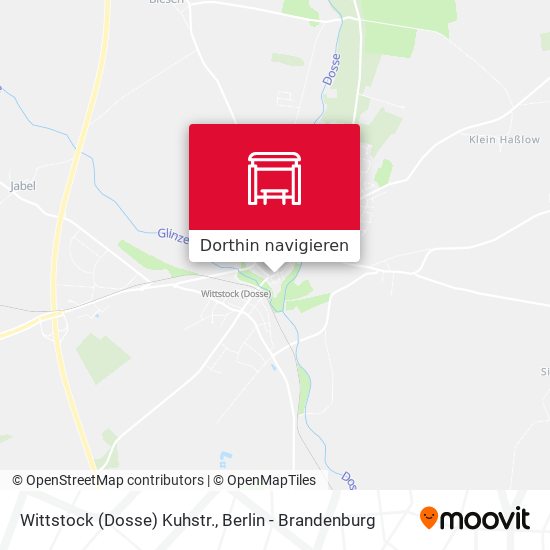 Wittstock (Dosse) Kuhstr. Karte