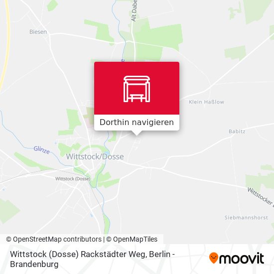 Wittstock (Dosse) Rackstädter Weg Karte