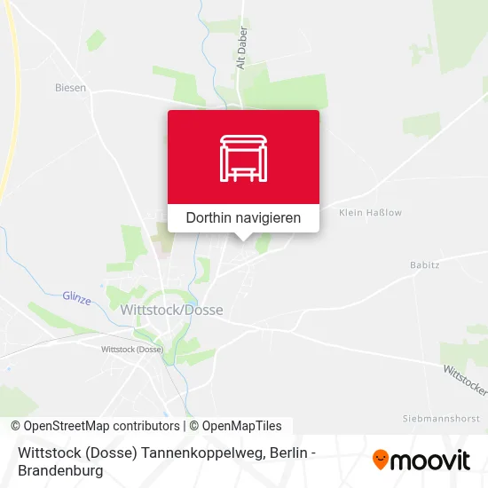 Wittstock (Dosse) Tannenkoppelweg Karte