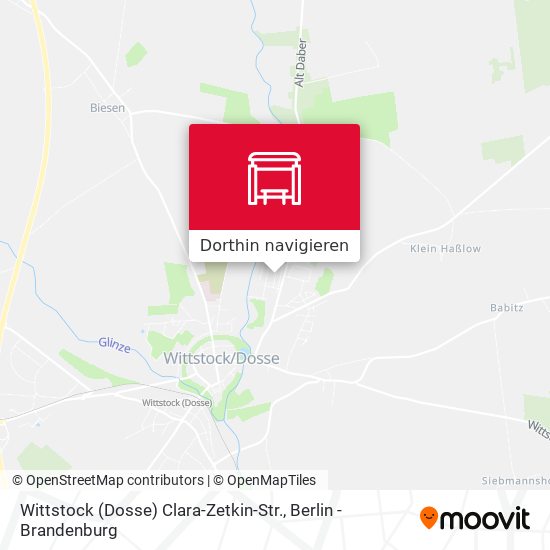Wittstock (Dosse) Clara-Zetkin-Str. Karte