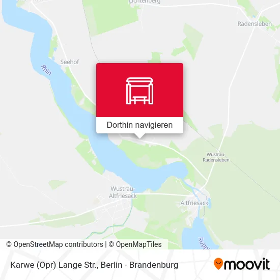 Karwe (Opr) Lange Str. Karte