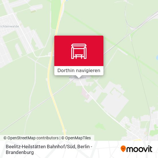 Beelitz-Heilstätten Bahnhof / Süd Karte