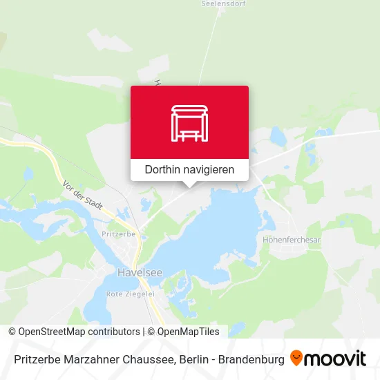 Pritzerbe Marzahner Chaussee Karte