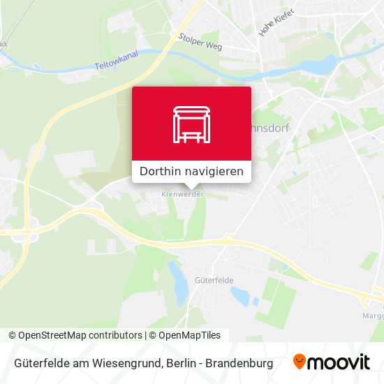Güterfelde am Wiesengrund Karte