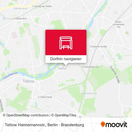 Teltow Hannemannstr. Karte