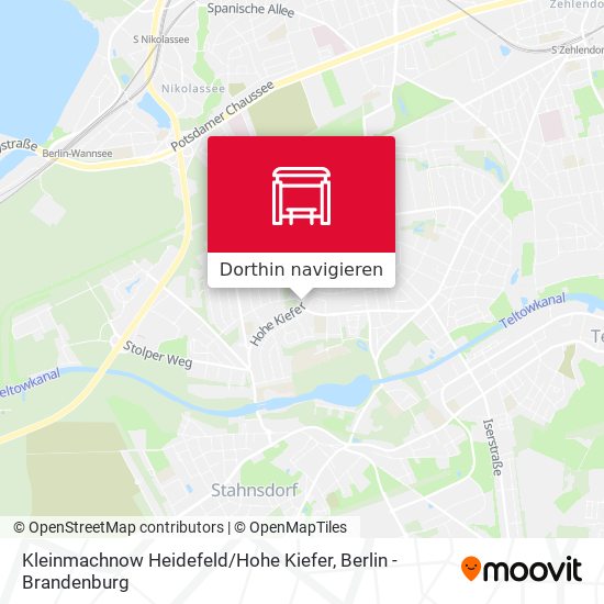 Kleinmachnow Heidefeld / Hohe Kiefer Karte