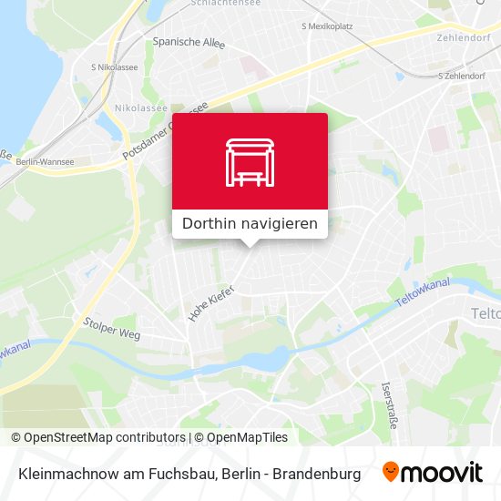 Kleinmachnow am Fuchsbau Karte