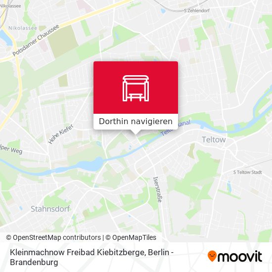 Kleinmachnow Freibad Kiebitzberge Karte
