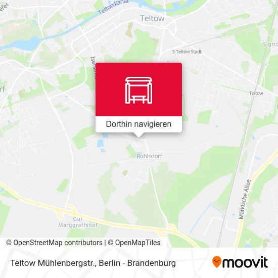 Teltow Mühlenbergstr. Karte