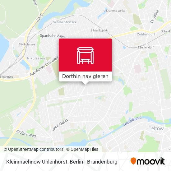 Kleinmachnow Uhlenhorst Karte