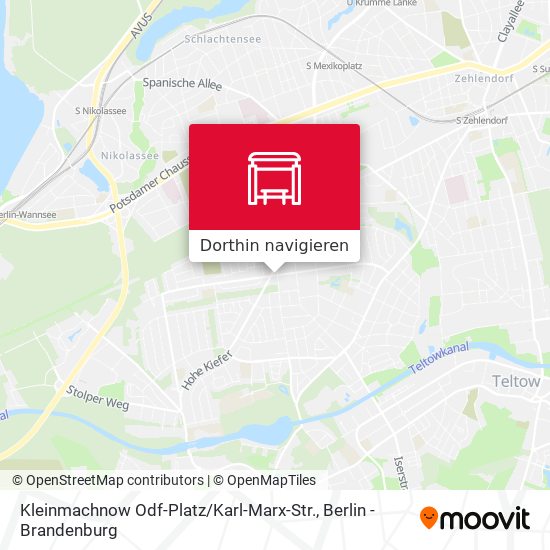 Kleinmachnow Odf-Platz / Karl-Marx-Str. Karte