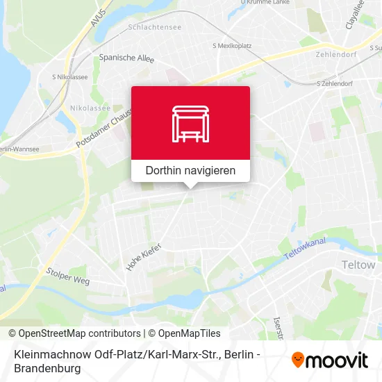 Kleinmachnow Odf-Platz / Karl-Marx-Str. Karte