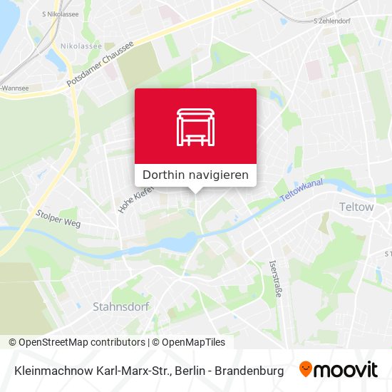 Kleinmachnow Karl-Marx-Str. Karte