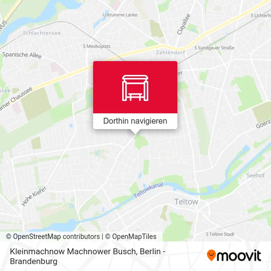 Kleinmachnow Machnower Busch Karte